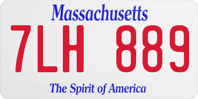 MA license plate 7LH889