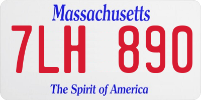 MA license plate 7LH890