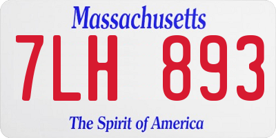 MA license plate 7LH893