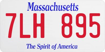 MA license plate 7LH895