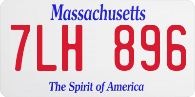 MA license plate 7LH896