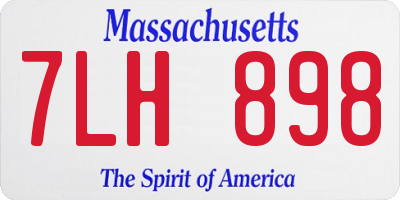 MA license plate 7LH898