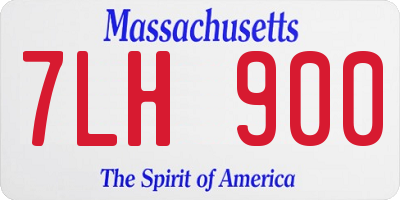 MA license plate 7LH900