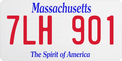 MA license plate 7LH901