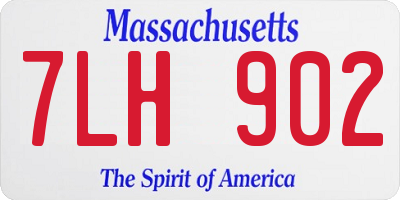 MA license plate 7LH902