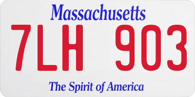 MA license plate 7LH903