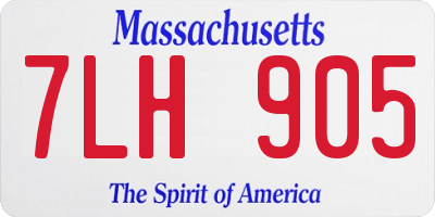 MA license plate 7LH905