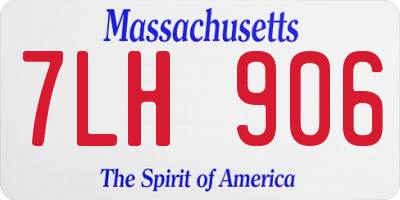 MA license plate 7LH906