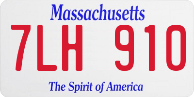 MA license plate 7LH910