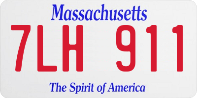 MA license plate 7LH911