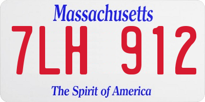 MA license plate 7LH912
