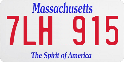MA license plate 7LH915