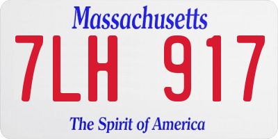 MA license plate 7LH917