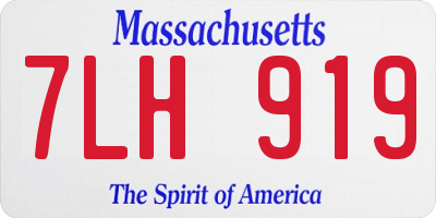 MA license plate 7LH919