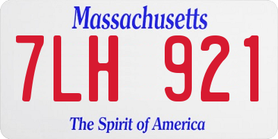 MA license plate 7LH921