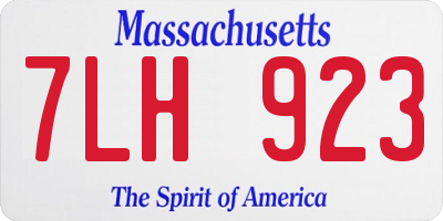MA license plate 7LH923