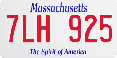 MA license plate 7LH925