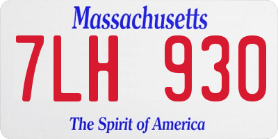 MA license plate 7LH930