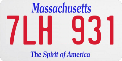MA license plate 7LH931