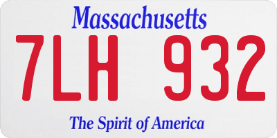 MA license plate 7LH932