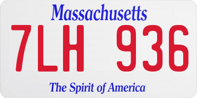 MA license plate 7LH936