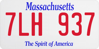 MA license plate 7LH937