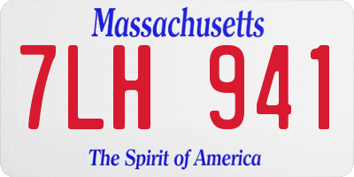 MA license plate 7LH941