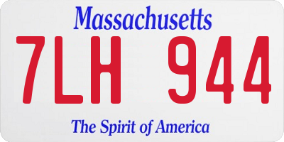 MA license plate 7LH944
