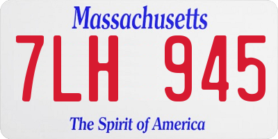 MA license plate 7LH945