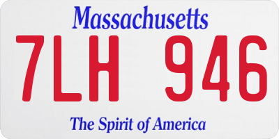 MA license plate 7LH946