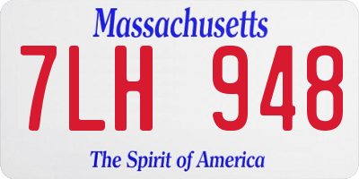 MA license plate 7LH948