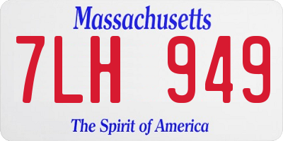 MA license plate 7LH949