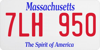 MA license plate 7LH950