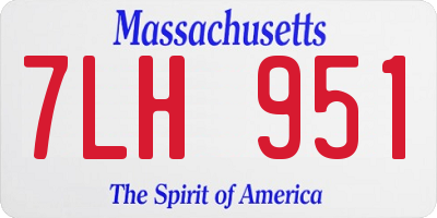 MA license plate 7LH951