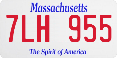 MA license plate 7LH955