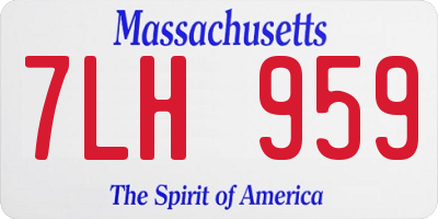MA license plate 7LH959