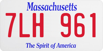 MA license plate 7LH961