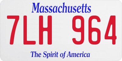 MA license plate 7LH964