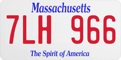 MA license plate 7LH966
