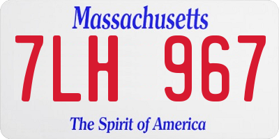 MA license plate 7LH967