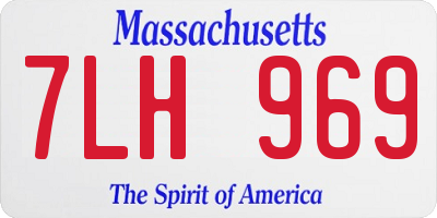 MA license plate 7LH969