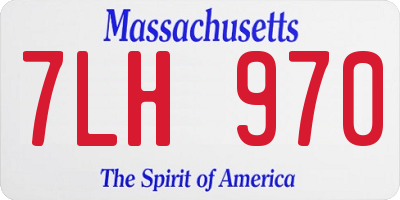 MA license plate 7LH970