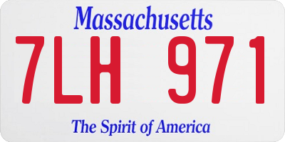 MA license plate 7LH971