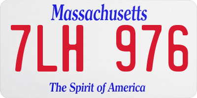 MA license plate 7LH976