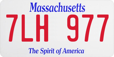 MA license plate 7LH977
