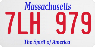 MA license plate 7LH979