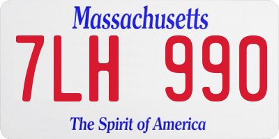 MA license plate 7LH990