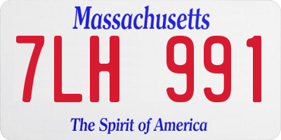 MA license plate 7LH991
