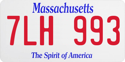 MA license plate 7LH993