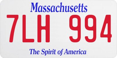 MA license plate 7LH994